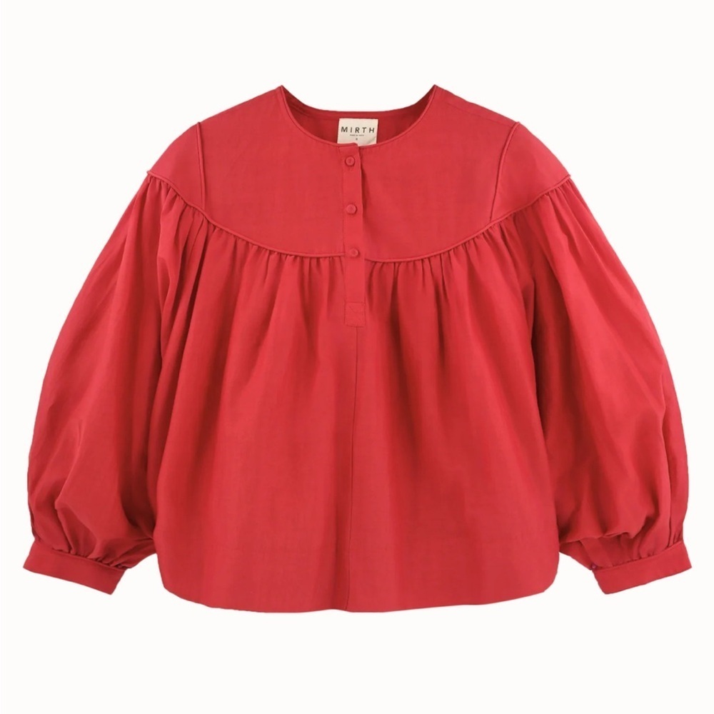 MIRTH OSLO BLOUSE IN RED Size Medium (I have matching pants, sold separately) - Picture 2 of 15